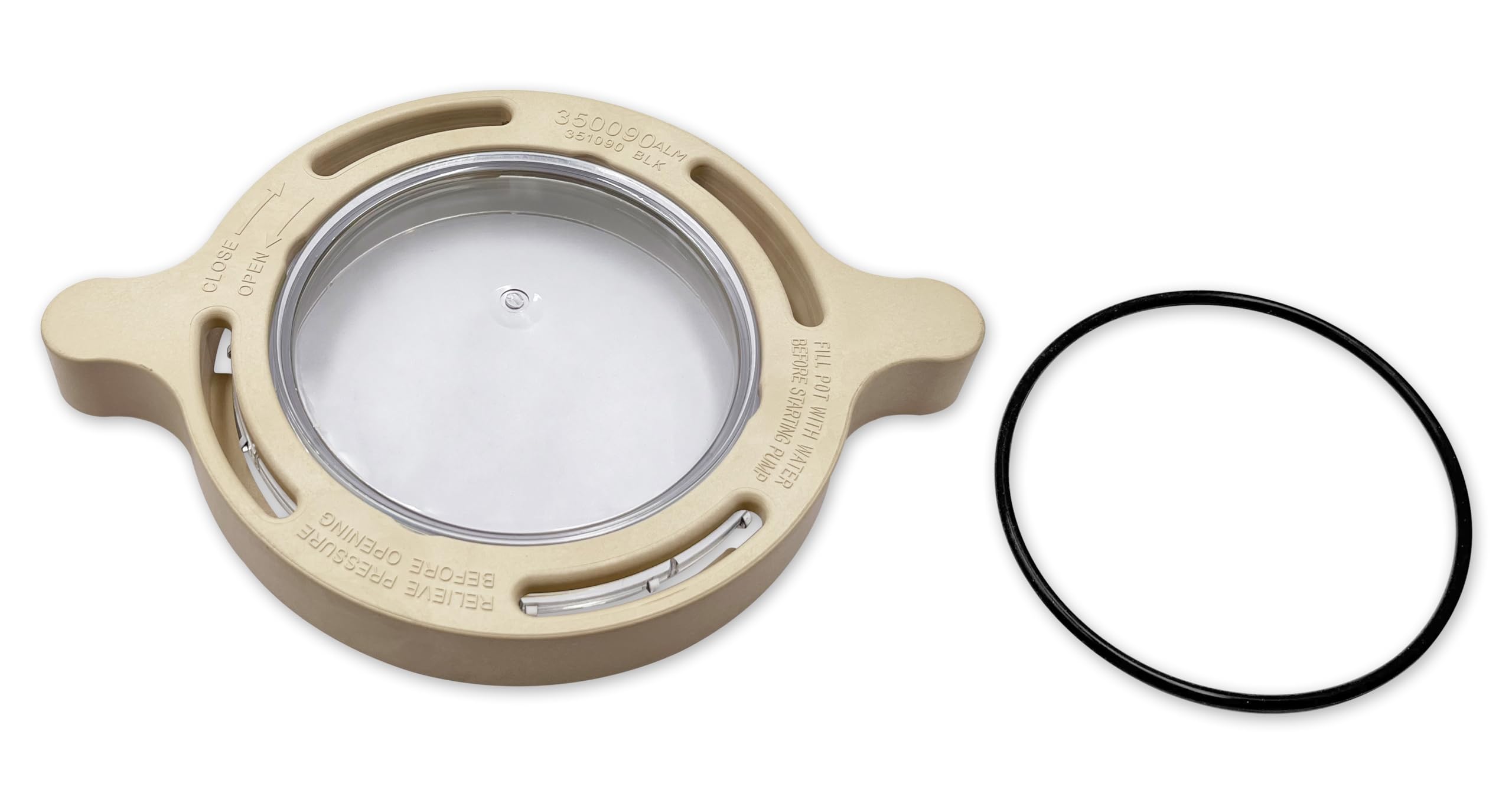 350090 Clamp And 350091 Lid Replacement For Superflo Inground Pool And Spa Pumps,Include O-Ring,Complete Pool Pump Locking Ring