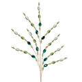 Melrose Jeweled and Bead Artificial Christmas Sprays - 33.75' - Green - Set of 2