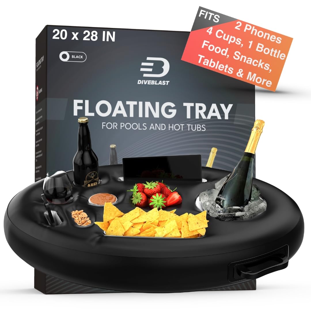 Diveblast: Premium Floating Drink Holder For Pool, Hot Tub Drink Holder Floats, Swimming Pool Accessories For Adults, Drink Floa