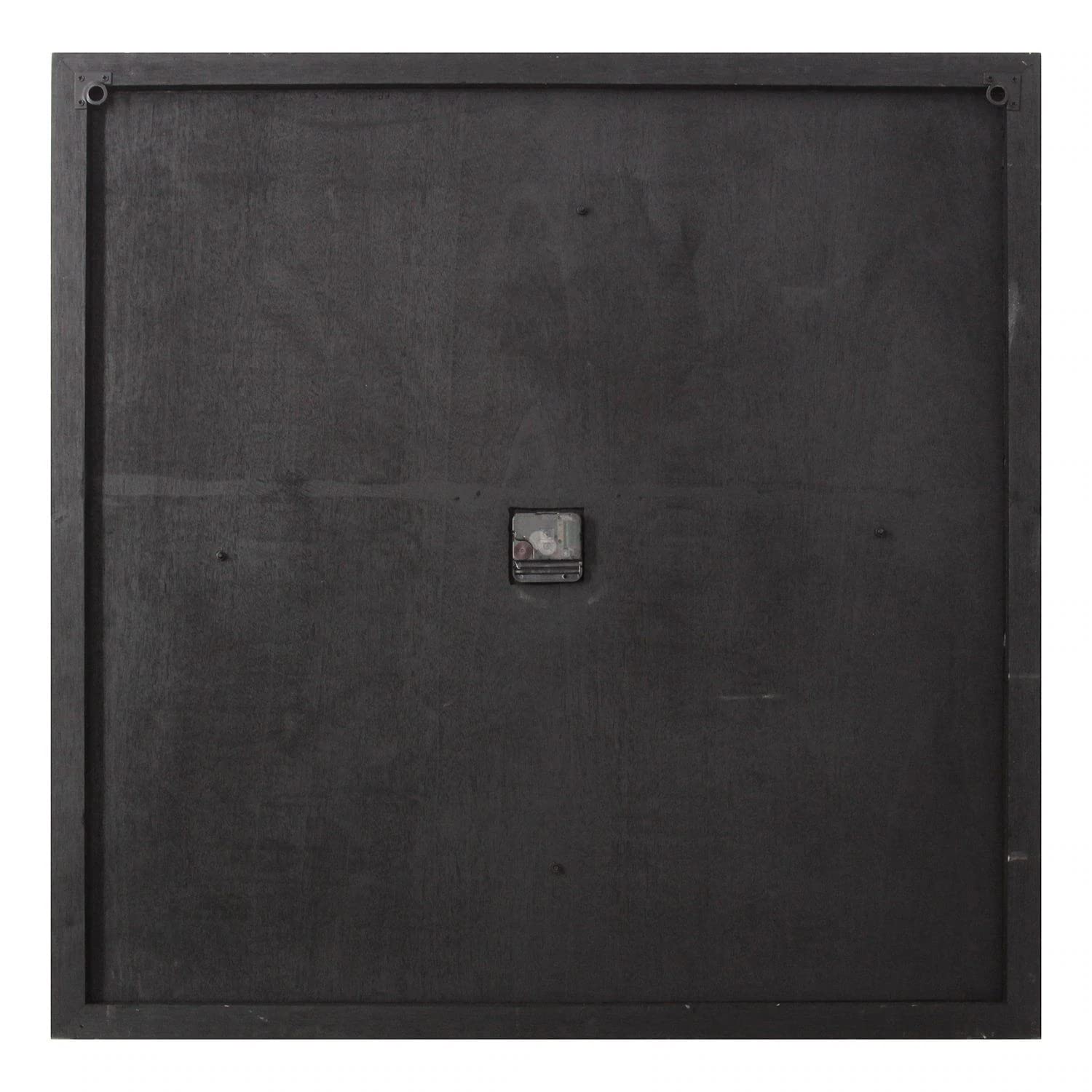 Square Distressed Wood And Metal Wall Clock With Vintage Touch