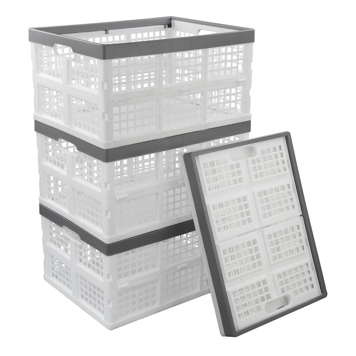 Uumitty 30 L Collapsible Storage Baskets, 4Pack Folding Crate Bins