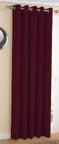 AIRWILL  Cotton Blackout and Room Darkening 9ft Long Door Curtains Pack of 1 pc. (Solid  Maroon)
