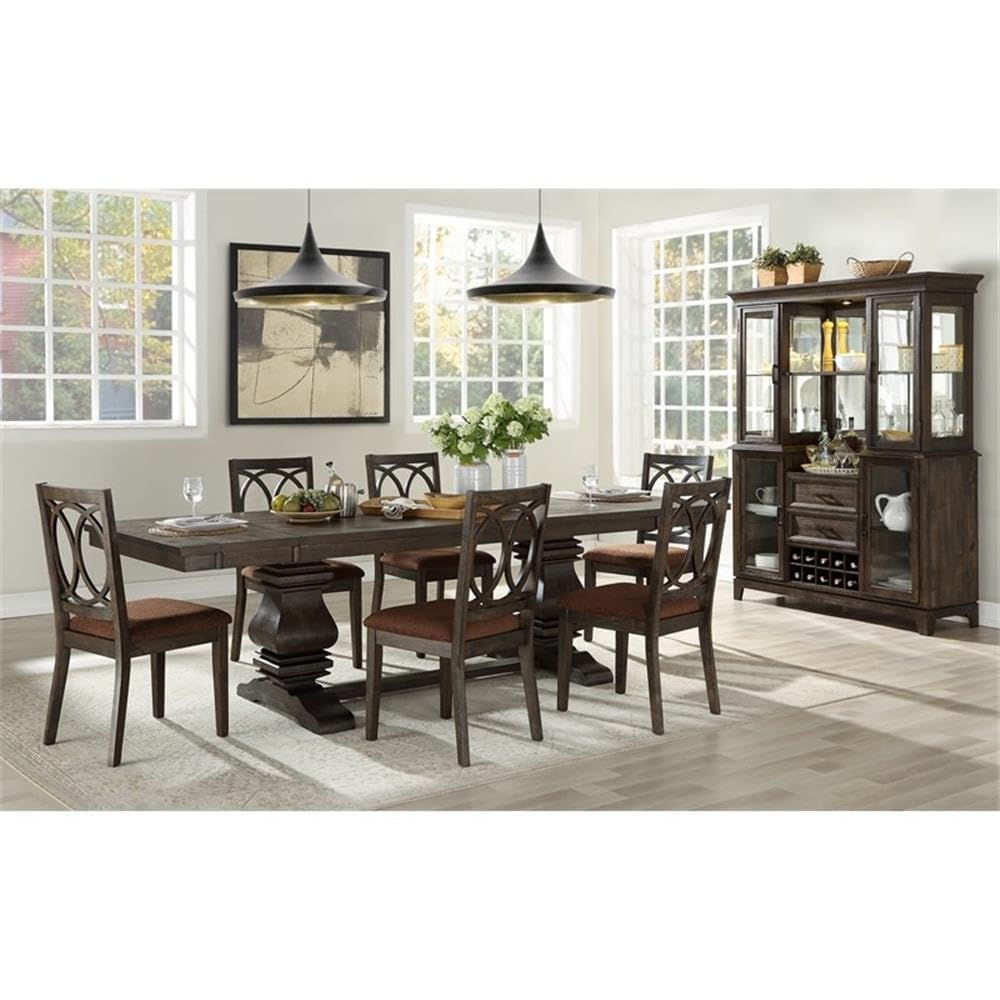 Acme Jameson Rectangular Wooden Dining Table with Extension Leaf in Espresso