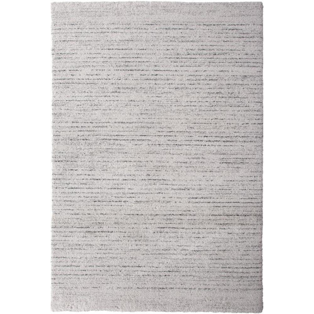 Granada Lola Olefin Shag Ivory/ Charcoal Stripe Area Rug
