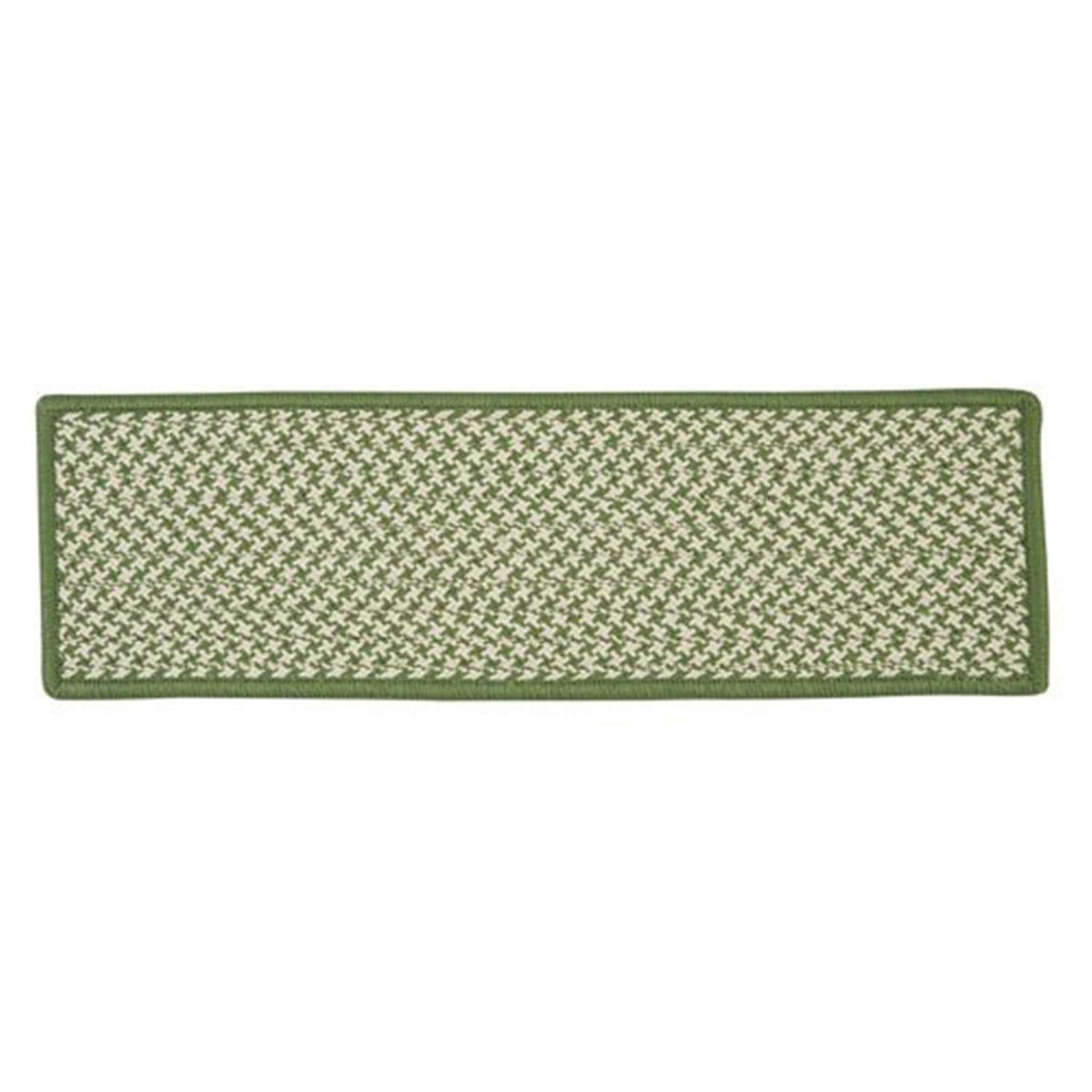 Outdoor Houndstooth Tweed Stair Tread, Leaf Green, Set Of 13