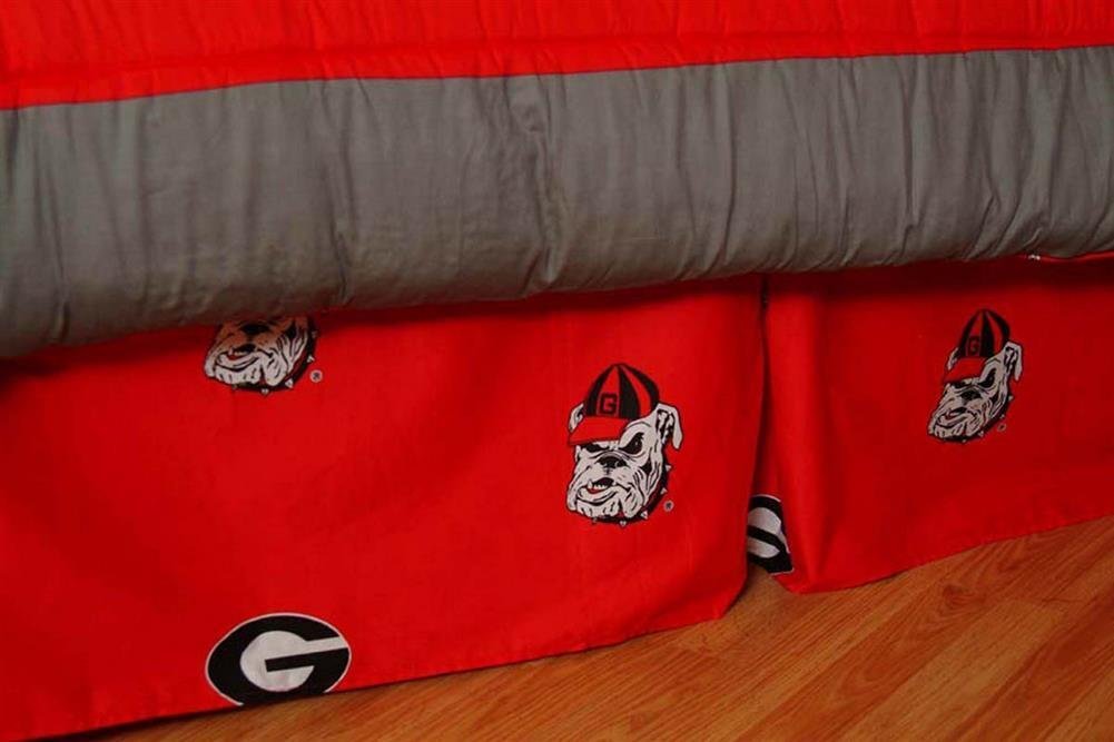 College Covers Everything Comfy Georgia Bulldogs Dust Ruffle Bed Skirt, Full