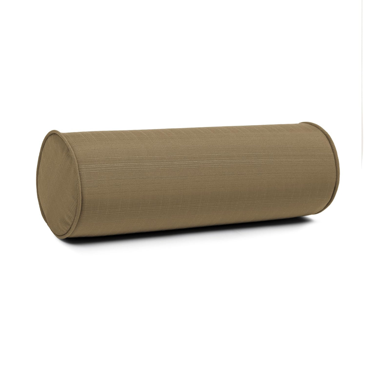 Sherry Kline Sunrise Indoor/Outdoor Neck Bolster Corded Edge Filled Pillow Khaki 6'X18' Set Of 2