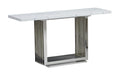 Best Quality Furniture Ct310 Console Table, White/Silver