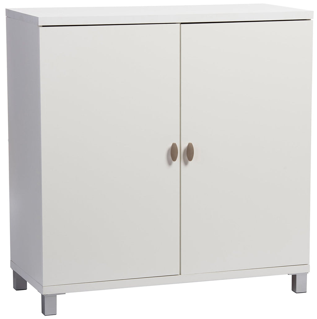 Baxton Studio Marcy Modern & Contemporary Wood Entryway Handbags or School Bags Storage Sideboard Cabinet, White