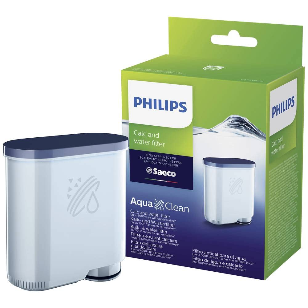 Philips Original AquaClean Calc and Water filterb - Prolong machine - No descaling up to 5000 cups - 1x AquaClean Filter (CA6903