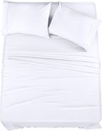 Utopia Bedding Queen Bed Sheets Set - 4 Piece Bedding - Brushed Microfiber - Shrinkage And Fade Resistant - Easy Care (Queen, Wh