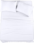 Utopia Bedding Full Bed Sheets Set - 4 Piece Bedding - Brushed Microfiber - Shrinkage And Fade Resistant - Easy Care (Full, Whit