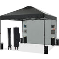 Tunbne 10'X10' 1-Person Setup Pop Up Canopy Tent With Sidewall And 6 Pockets, Patented One Push, Instant Shade Canopy With Vente