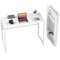 GreenForest Folding Desk for Small Spaces,35.4 in No-Assembly Small Computer Desk for Home Office,Space Saving Foldable Table St