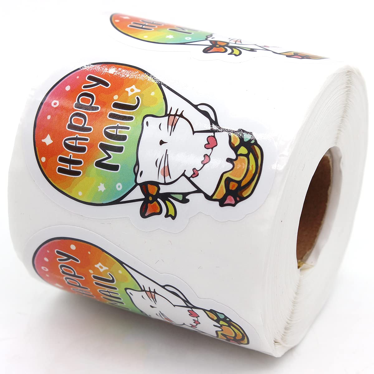 Muminglong 1.5 Inch Happy Mail Cat Sticker, Mail Sticker, Mail Carrier Sticker, Small Business, Handmade Sticker, Packaging Stic