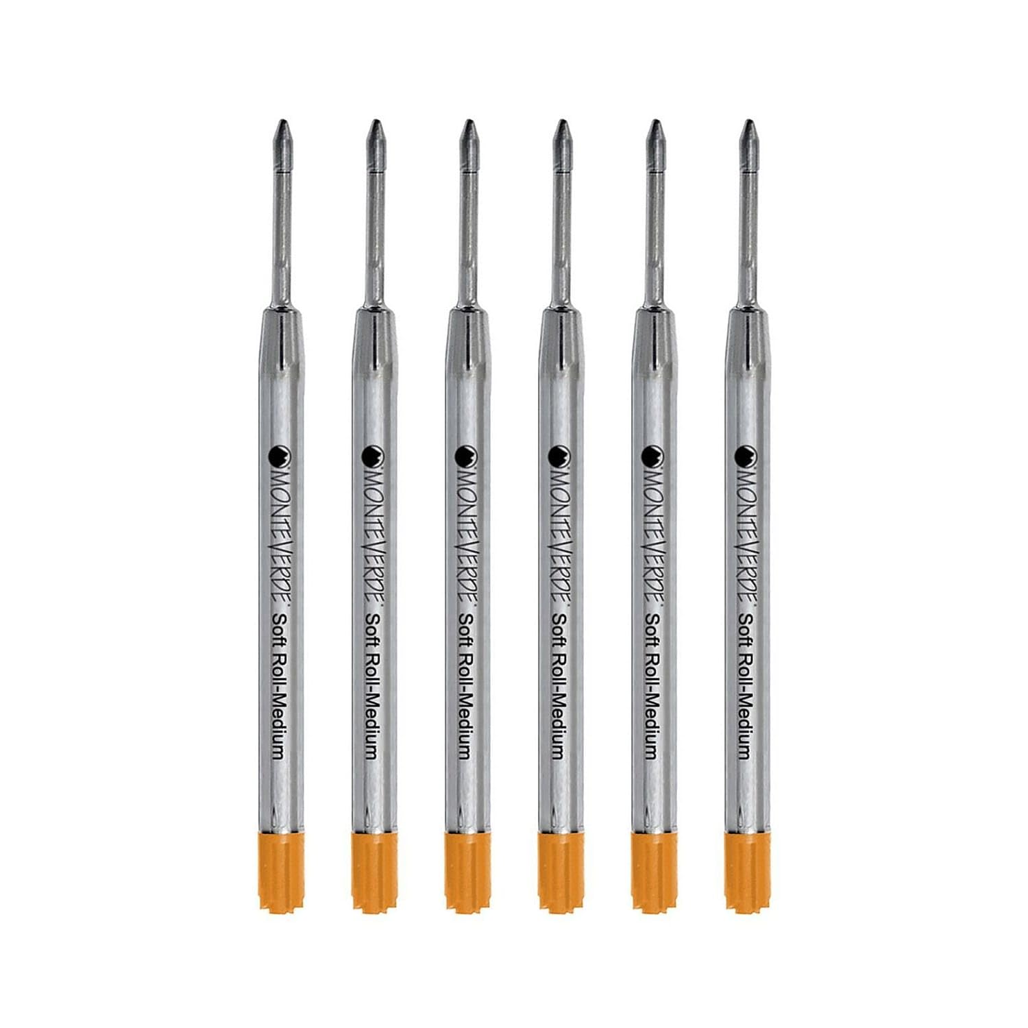 Monteverde Medium Ballpoint Refill For Parker Ballpoint Pens, 6/Pack, Orange (P133Or)