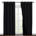 Nicetown High-End Thermal Curtains, Full Blackout Curtains 86 Inches Long For Dining Room, Soundproof Window Treatment Drapes Fo