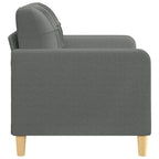 vidaXL Dark Gray 2-Seater Sofa with Polyester Fabric, Metal Frame, and Comfortable Padding - Compact Design for Modern Home Styles