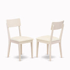 East West Furniture Avad5-Lwh-Lc 5 Piece Modern Dining Table Set Includes An Oval Wooden Table With Butterfly Leaf And 4 Faux Leather Kitchen Dining Chairs, 42X60 Inch, Linen White