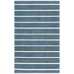 Alora Decor Rivera 5' X 8' Stripe Blue/Ivory Hand-Tufted Area Rug