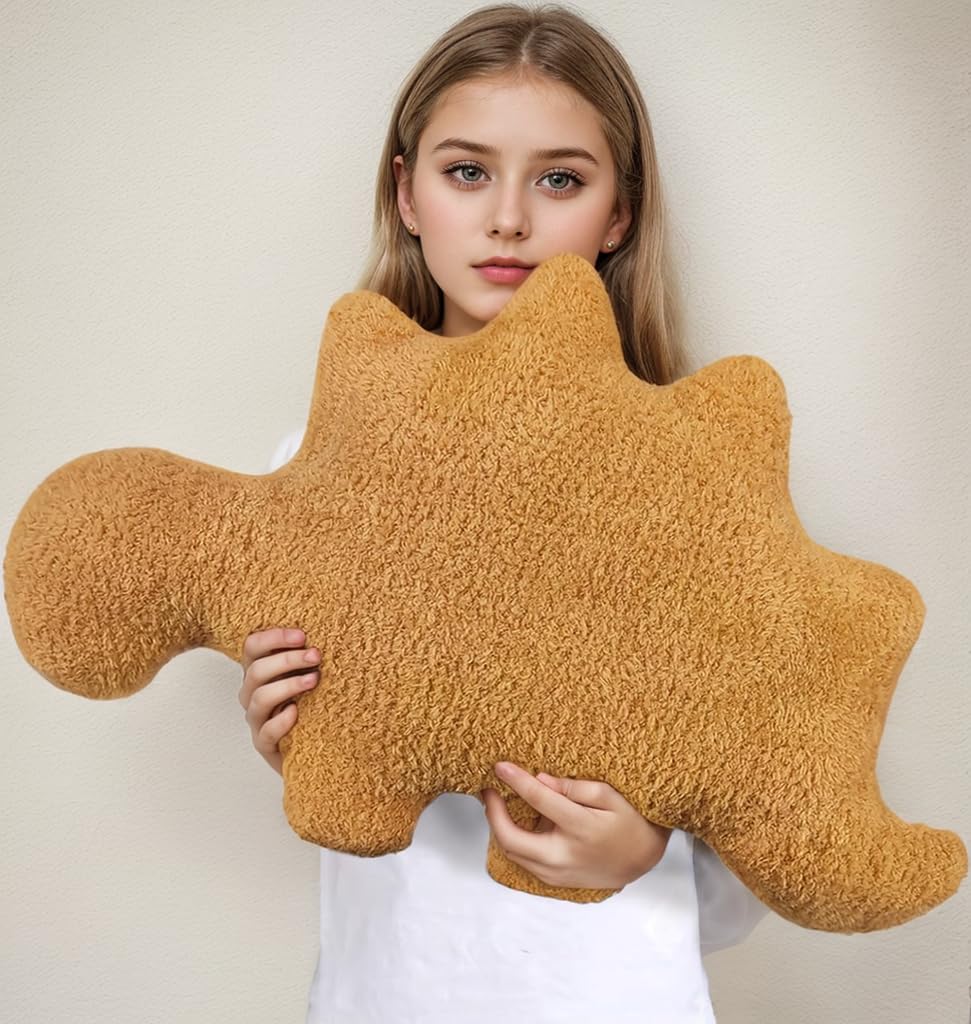 Lixzuch 24 inch Large Dino Nugget Pillow, Big Stegosaurus Dino Chicken Nugget Pillow Stuffed Animal Plush Toy, Dino Nugget Plush