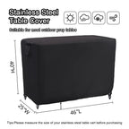 Kingling Prep Cart Cover For Expert Grill Outdoor Food Prep Cart, 46 Inch Waterproof Prep Table Cover Stainless Steel Table Cover For Patio Metal Prep Work Table - 46''L X 25''W X 40''H
