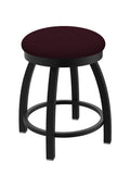 802 Misha 18 Swivel Vanity Stool with Black Wrinkle Finish and Canter Bordeaux Seat