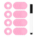 uxcell Clothes Dividers,20 Pack Round Closet Rack Dividers Clothing Rack Size Dividers Blank Labels with Marker Pen Writable & R