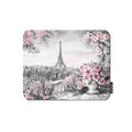 Ofloral Eiffel Tower Gaming Mouse Pad Paris Gentle City France Gray Oil Paint Pink Rose Flowers Decorative Mousepad Rubber Base