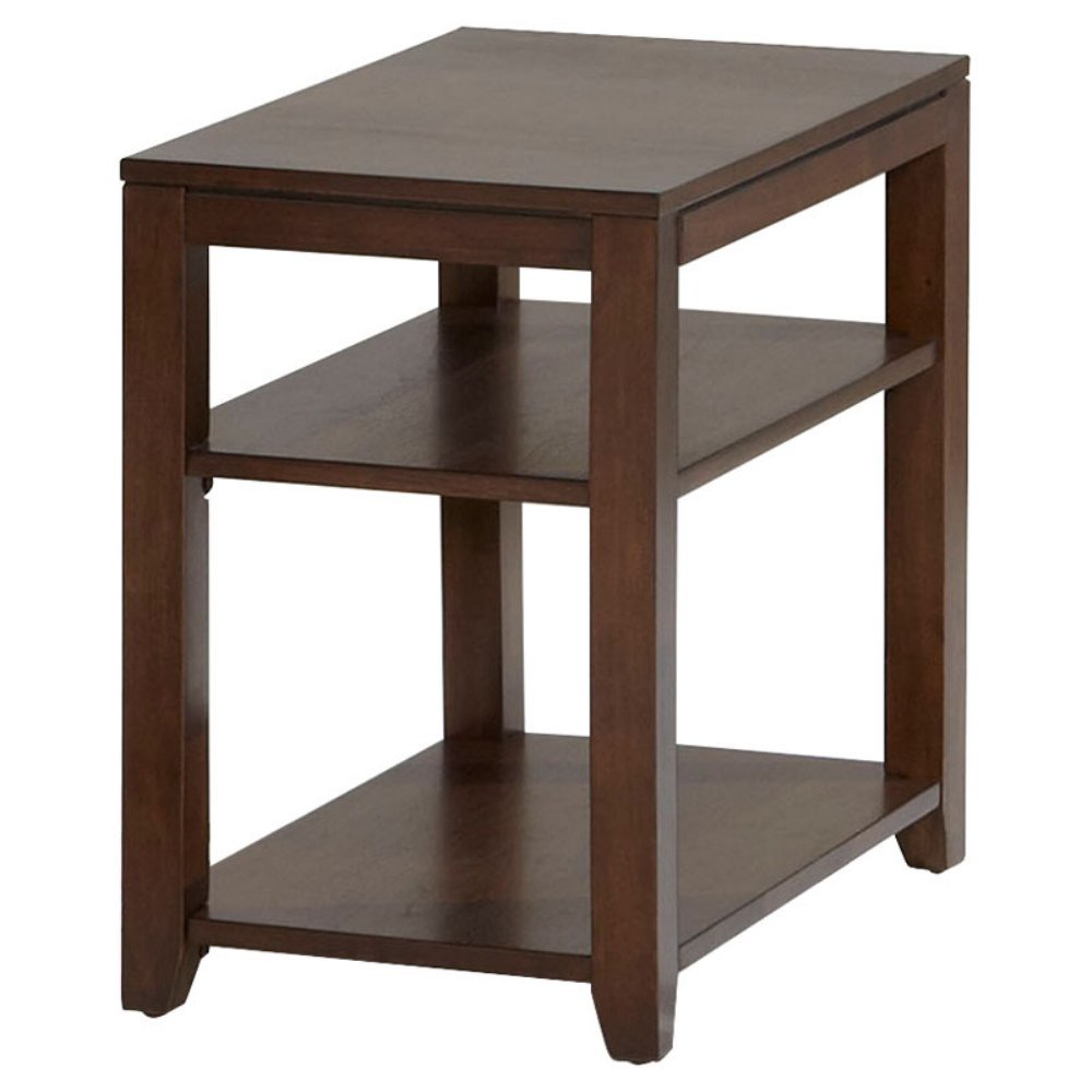 Progressive Furniture Daytona Chairside Table, Regal Walnut