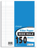 Top Flight Filler Paper, 10.5 X 8 Inches, Wide Rule, 150 Sheets (12119)