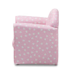 Baxton Studio Erica Pink and White Upholstered Kids Armchair