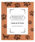 Gifts For All By Rachel Olevia Sentimental Photo Frame Golden Retriever Paw Prints Wood Engraved 8x10 Portrait Picture Frame
