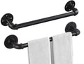 Eledom Industrial Pipe Towel Rack Towel Bar 21 Inch 2 Pack, Heavy Duty Wall Mounted Rustic Farmhouse Bath Towel Holder for Bath 