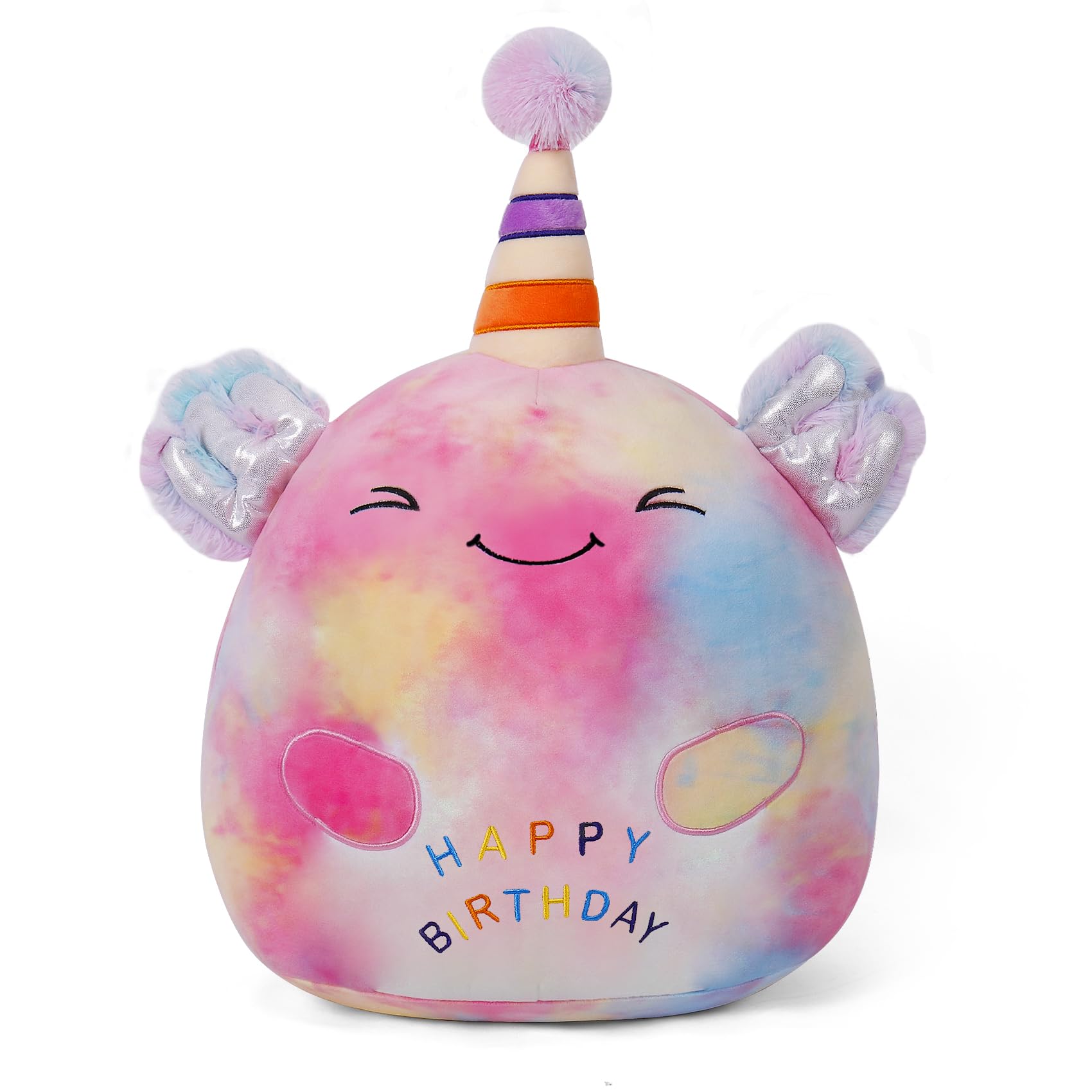 24 Lnch Happy Birthday Axolotl Stuffed Animal Birthday Plush Toy Plushies Pillow Soft Plushie Doll Gifts For Girls Boys Christma
