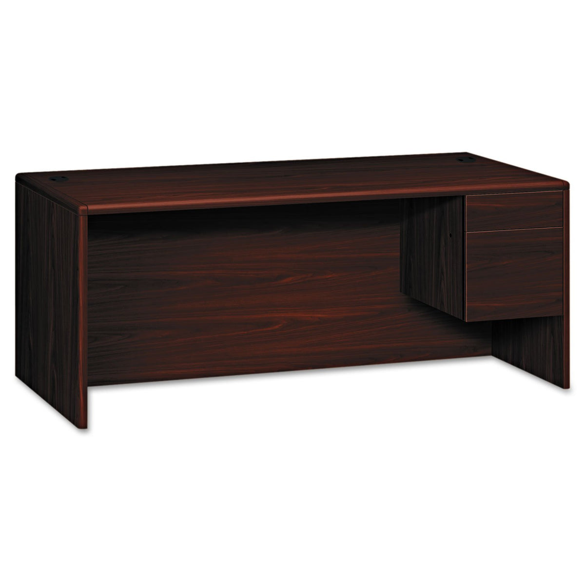 Hon 10785Rnn 10700 Series Single 3/4 Right Pedestal Desk, 72W X 36D X 29 1/2H, Mahogany