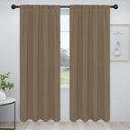 Easy-Going Rod Pocket Blackout Curtains For Bedroom, Room Darkening Window Curtains For Living Room, Thermal Insulated Noise Reduction Solid Window Drapes, 2 Panels(42X84 In, Camel)