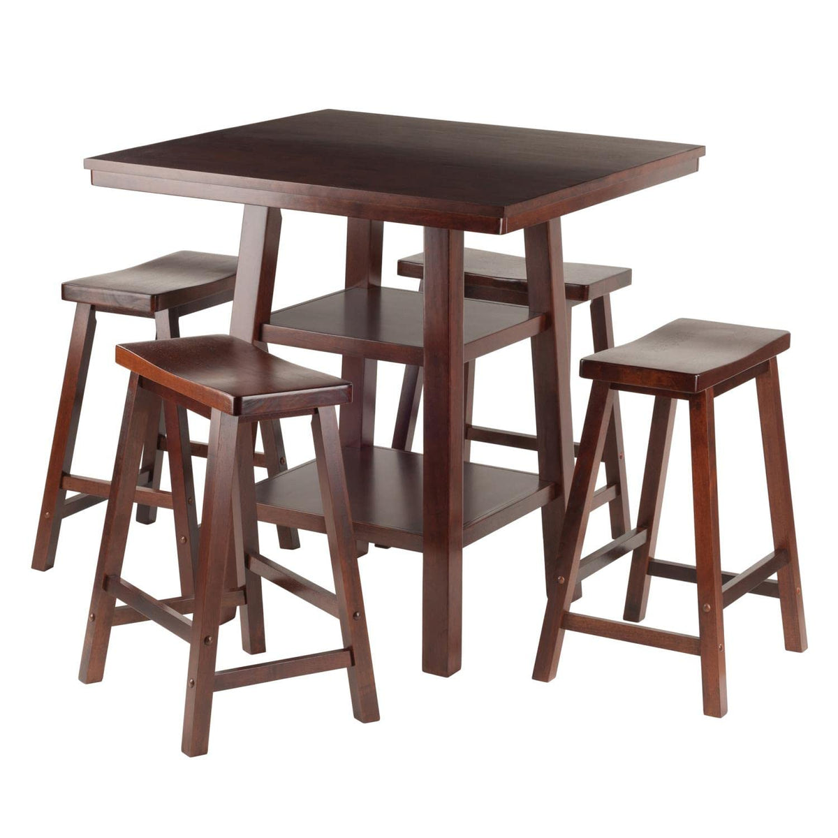 Winsome Orlando Dining, Saddle Seat, Walnut