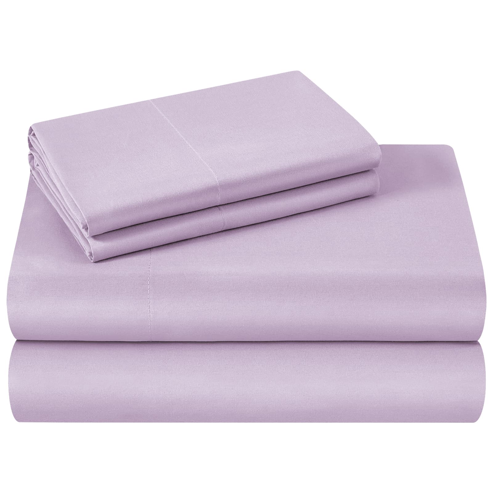 Homeideas Full Size Bed Sheets - 4 Piece Set (Lavender) - Extra Soft Brushed Microfiber 1800 Bedding Sheets, Deep Pocket, Wrinkle & Fade Free