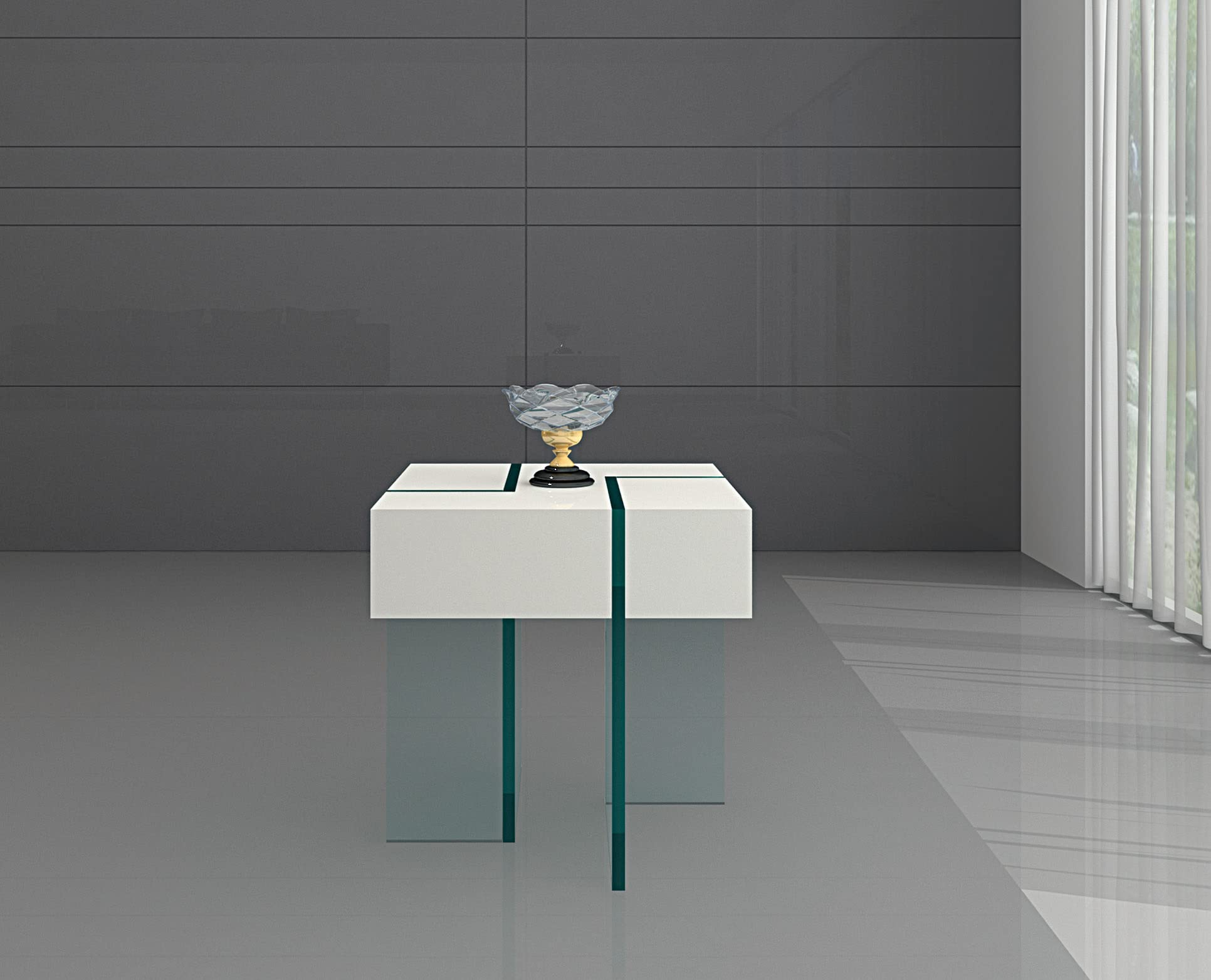 Neos Modern Furniture End Tables, White