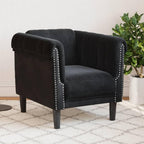 vidaXL Black Velvet Armchair