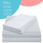 Comfort Spaces Coolmax Moisture Wicking Sheet Set Soft, Fade Resistant, All Elastic Deep Pocket Fits Up To 16' Mattress - Warm Weather Cooling Sheets For Night Sweats, Full, White, 4 Piece