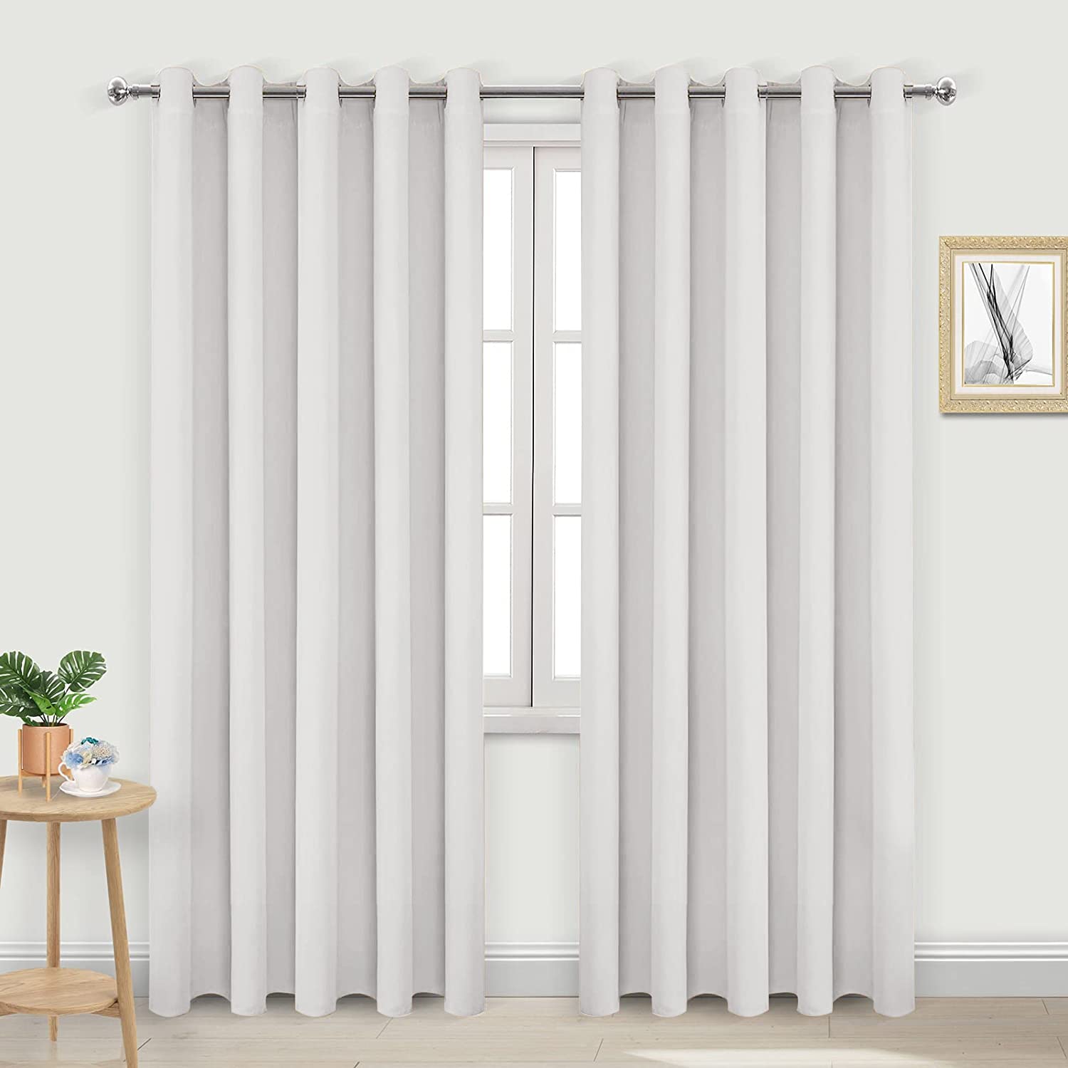 Dwcn Blackout Curtains 84 Inches Long, 60 Wide Room Darkening Thermal Curtain For Bedroom Living Room - W60 X L84, Set Of 2 Pane