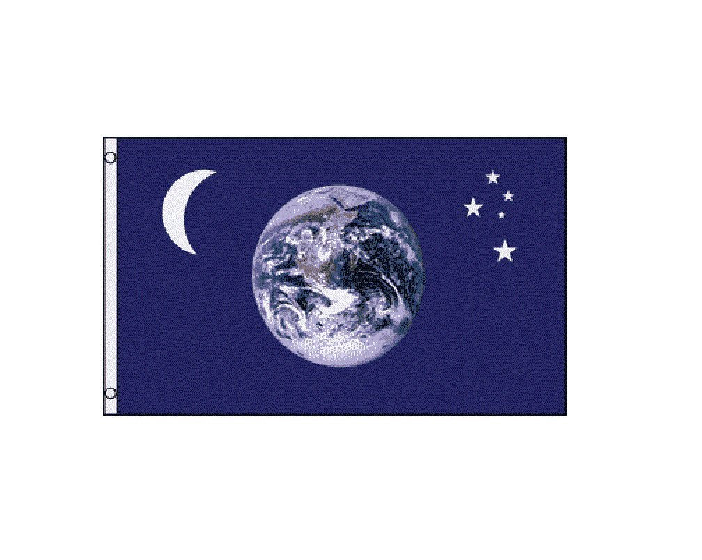Trendyluz Flags Earth Moon Stars Environment Planet Solar System 3X5 Feet Flag