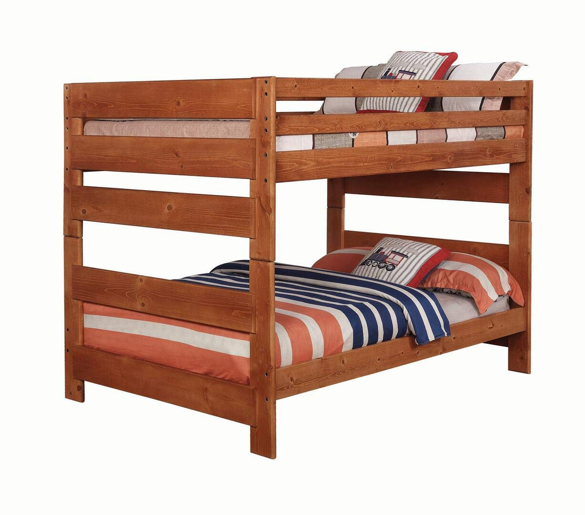 Wrangle Hill Full Over Full Bunk Bed Amber Wash