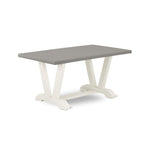 East West Furniture V2-096 3 Piece Dining Room Table Set Contains a Rectangle Kitchen Table with V-Legs and 2 Dining Bench, 36x60 Inch, Multi-Color