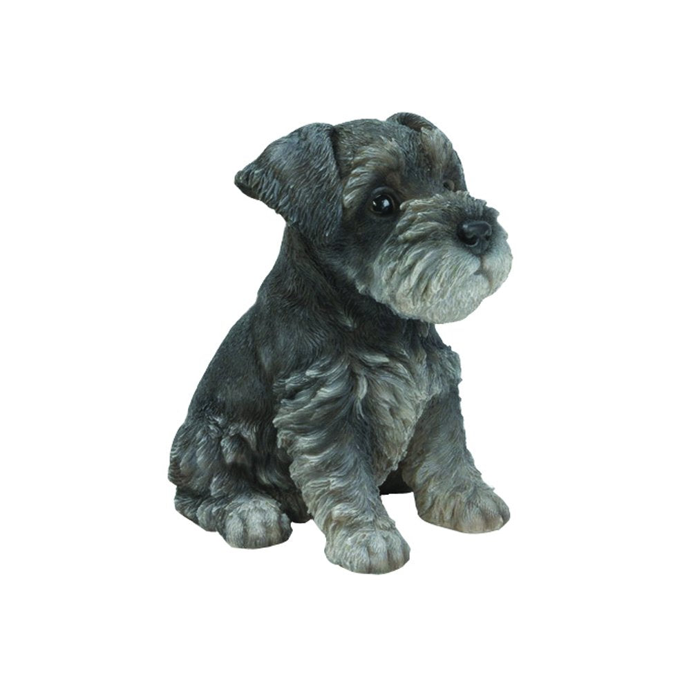 Hi-Line Gift Ltd Sitting Schnauzer Puppy, 7' , Gray