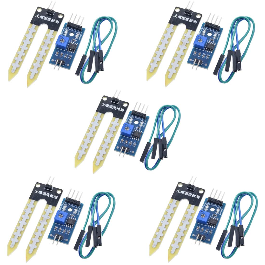 Hiletgo 5Pcs Lm393 3.3V-5V Soil Moisture Detect Sensor Soil Moisture Sensor Soil Hygrometer Detection For Arduino Automatic Wate