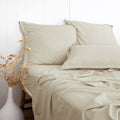 Pandatex Linen-Textured 55 Viscose From Bamboo 45 Cotton Sheets Set Queen Size, Soft Cool  Breathable Sheets For Hot Sleepers, L