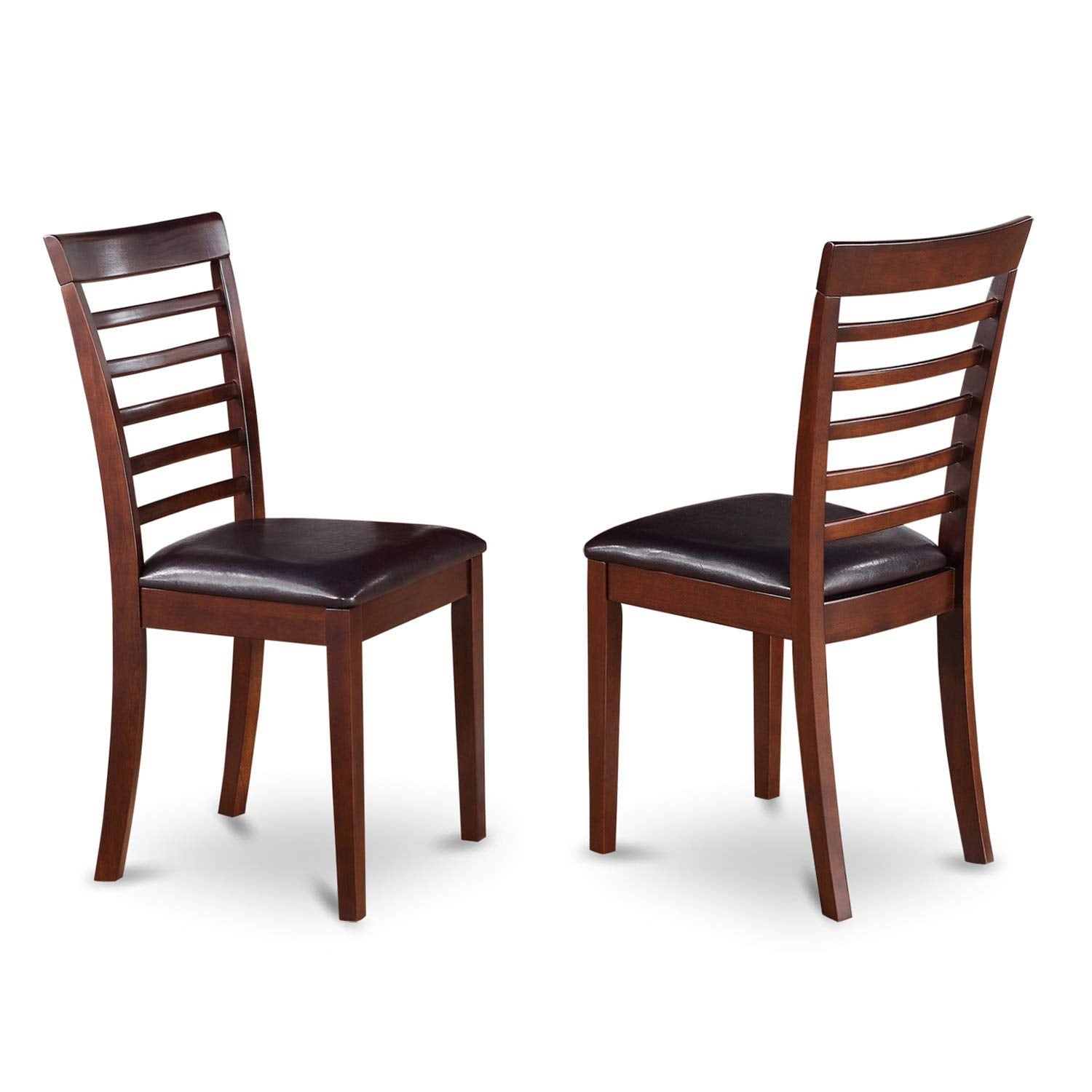 East West Furniture Noml7-Mah-Lc 7 Pc Small Table Set - Kitchen Table With Leaf And 6 Kitchen Dining Chairs